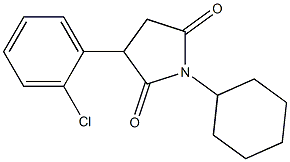 1-Cyclohexyl-3-(2-chlorophenyl)pyrrolidine-2,5-dione Struktur