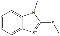 3-Methyl-2-(methylthio)benzothiazol-1-ium Struktur