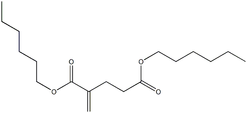 2-Methyleneglutaric acid dihexyl ester Struktur