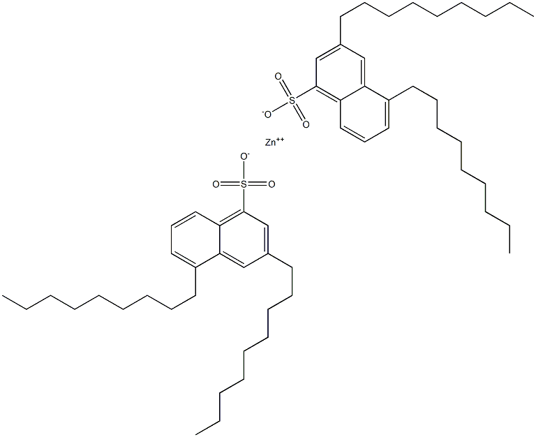 Bis(3,5-dinonyl-1-naphthalenesulfonic acid)zinc salt Struktur