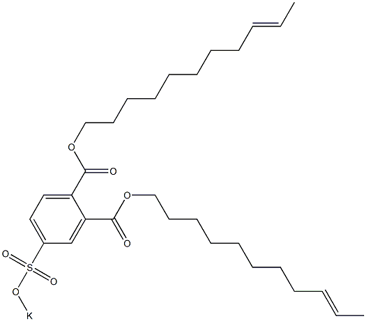 4-(Potassiosulfo)phthalic acid di(9-undecenyl) ester Struktur