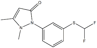 2,3-Dimethyl-1-[m-(difluoromethylthio)phenyl]-3-pyrazolin-5-one Struktur