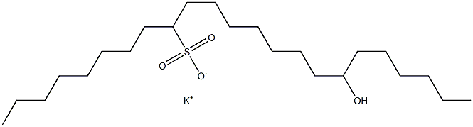 17-Hydroxytricosane-9-sulfonic acid potassium salt Struktur