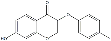 3-(4-Methylphenoxy)-7-hydroxy-2H-1-benzopyran-4(3H)-one Struktur