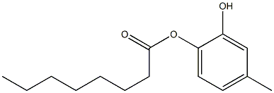 Octanoic acid 2-hydroxy-4-methylphenyl ester Struktur