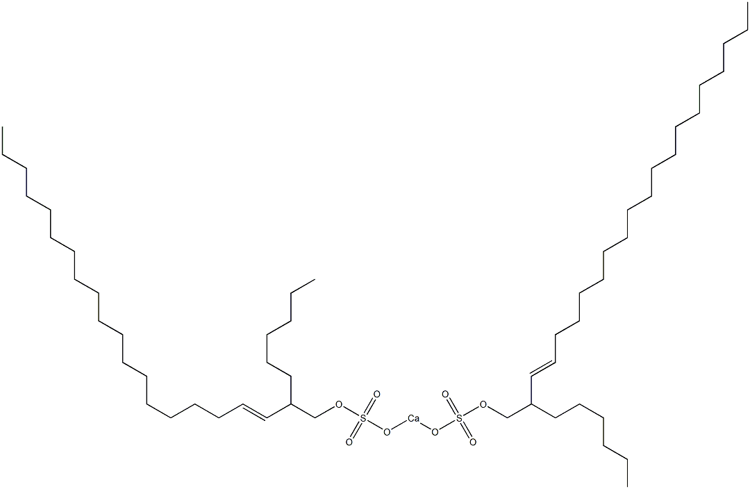 Bis(2-hexyl-3-henicosenyloxysulfonyloxy)calcium Struktur