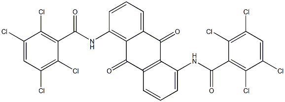 1,5-Bis(2,3,5,6-tetrachlorobenzoylamino)anthraquinone Struktur