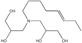 3,3'-(5-Octenylimino)bis(propane-1,2-diol) Struktur