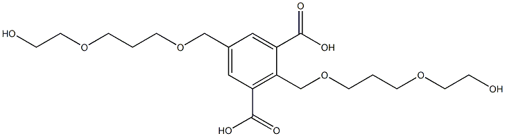 2,5-Bis(8-hydroxy-2,6-dioxaoctan-1-yl)isophthalic acid Struktur