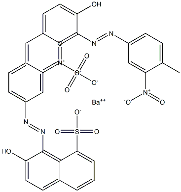 Bis[1-[(4-methyl-3-nitrophenyl)azo]-2-hydroxy-8-naphthalenesulfonic acid]barium salt Struktur