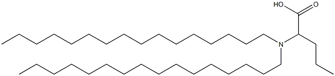 2-(Dihexadecylamino)valeric acid Struktur