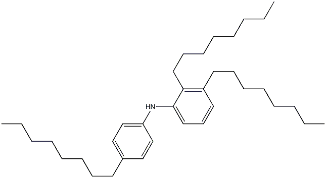 4-Octylphenyl 2,3-dioctylphenylamine Struktur