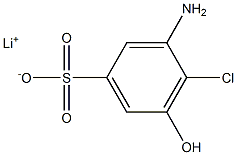 3-Amino-4-chloro-5-hydroxybenzenesulfonic acid lithium salt Struktur