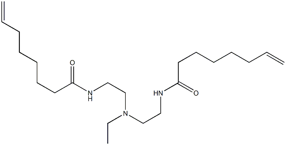 N,N'-[Ethyliminobis(2,1-ethanediyl)]bis(7-octenamide) Struktur