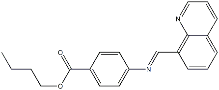 4-[[(Quinolin-8-yl)methylene]amino]benzoic acid butyl ester Struktur