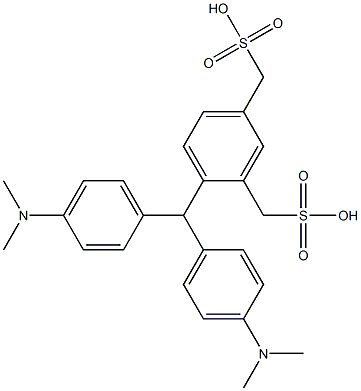 4-[Bis(4-dimethylaminophenyl)methyl]-1,3-benzenebis(methanesulfonic acid) Struktur