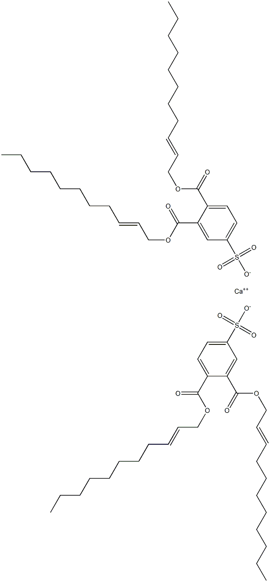 Bis[3,4-di(2-undecenyloxycarbonyl)benzenesulfonic acid]calcium salt Struktur