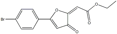 2-Ethoxycarbonylmethylene-5-(4-bromophenyl)furan-3(2H)-one Struktur