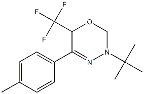 3,6-Dihydro-3-(tert-butyl)-5-(p-tolyl)-6-trifluoromethyl-2H-1,3,4-oxadiazine Struktur