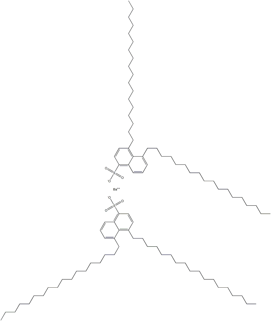 Bis(4,5-dioctadecyl-1-naphthalenesulfonic acid)barium salt Struktur