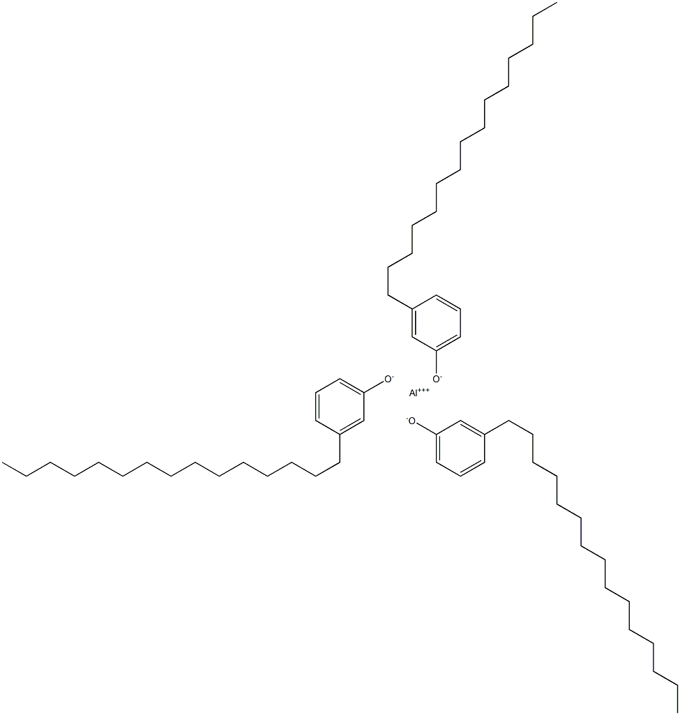 Aluminum tri(3-pentadecylphenolate) Struktur