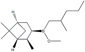 (2-Methylpentyl)[(1R,2R,3R,5S)-2,6,6-trimethylbicyclo[3.1.1]heptan-3-yl](methoxy)borane Struktur