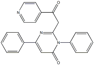 2-[2-Oxo-2-(4-pyridyl)ethyl]-3-phenyl-6-phenylpyrimidin-4(3H)-one Struktur