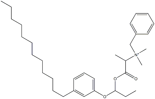 N,N-Dimethyl-N-benzyl-N-[1-[[1-(3-dodecylphenyloxy)propyl]oxycarbonyl]ethyl]aminium Struktur