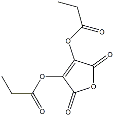 2,3-Di(propionyloxy)maleic anhydride Struktur