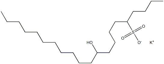 10-Hydroxyhenicosane-5-sulfonic acid potassium salt Struktur