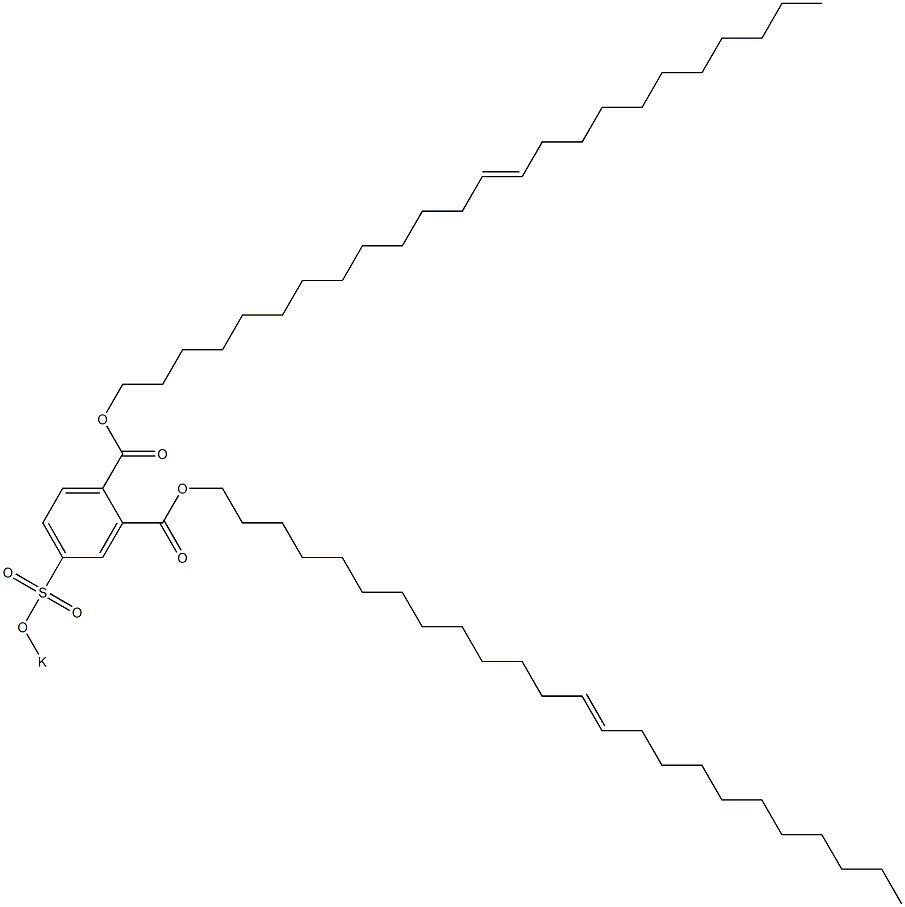 4-(Potassiosulfo)phthalic acid di(13-tetracosenyl) ester Struktur