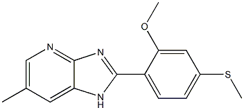 6-Methyl-2-(2-methoxy-4-methylthiophenyl)-1H-imidazo[4,5-b]pyridine Struktur