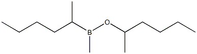 Methyl(1-methylpentyl)[(1-methylpentyl)oxy]borane Struktur