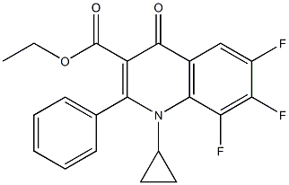 1-Cyclopropyl-6,7,8-trifluoro-1,4-dihydro-2-phenyl-4-oxoquinoline-3-carboxylic acid ethyl ester Struktur