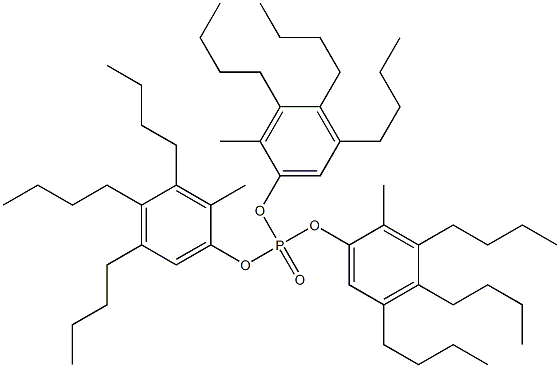 Phosphoric acid tris(2-methyl-3,4,5-tributylphenyl) ester Struktur