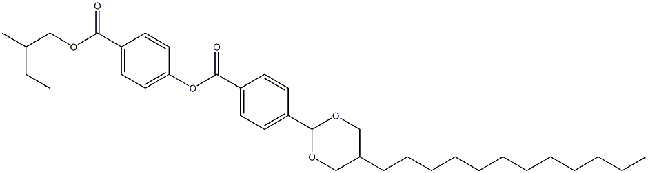 4-[[4-(5-Dodecyl-1,3-dioxan-2-yl)benzoyl]oxy]benzoic acid 2-methylbutyl ester Struktur