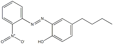 4-Butyl-2-(2-nitrophenylazo)phenol Struktur