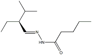 (+)-Valeric acid 2-[(S)-2-ethyl-3-methylbutylidene] hydrazide Struktur