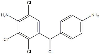 (4-Aminophenyl)(4-amino-2,3,5-trichlorophenyl)chloromethane Struktur