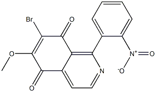 7-Bromo-6-methoxy-1-(2-nitrophenyl)isoquinoline-5,8-dione Struktur