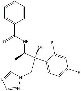 N-[(1R,2R)-2-(2,4-Difluorophenyl)-2-hydroxy-1-methyl-3-(1H-1,2,4-triazol-1-yl)propyl]benzamide Struktur