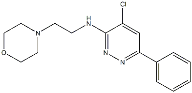 3-(2-Morpholinoethylamino)-4-chloro-6-phenylpyridazine Struktur