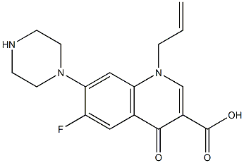 6-Fluoro-1-(2-propenyl)-1,4-dihydro-7-(1-piperazinyl)-4-oxoquinoline-3-carboxylic acid Struktur