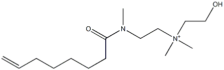 2-[N-(7-Octenoyl)-N-methylamino]-N-(2-hydroxyethyl)-N,N-dimethylethanaminium Struktur