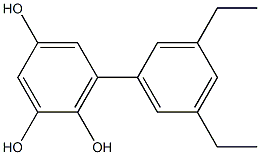 6-(3,5-Diethylphenyl)benzene-1,2,4-triol Struktur