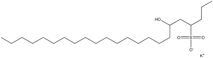 6-Hydroxytricosane-4-sulfonic acid potassium salt Struktur