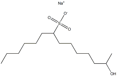 13-Hydroxytetradecane-7-sulfonic acid sodium salt Struktur