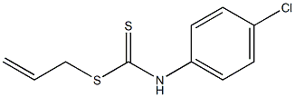 N-(4-Chlorophenyl)dithiocarbamic acid (2-propenyl) ester Struktur