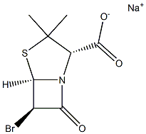 6-Bromopenicillanic acid sodium salt Struktur