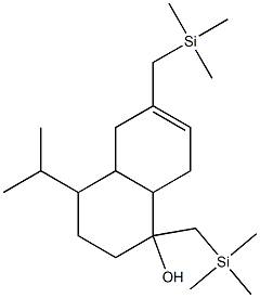 2,5-Bis(trimethylsilylmethyl)-5-hydroxy-8-isopropyl-1,4,4a,5,6,7,8,8a-octahydronaphthalene Struktur